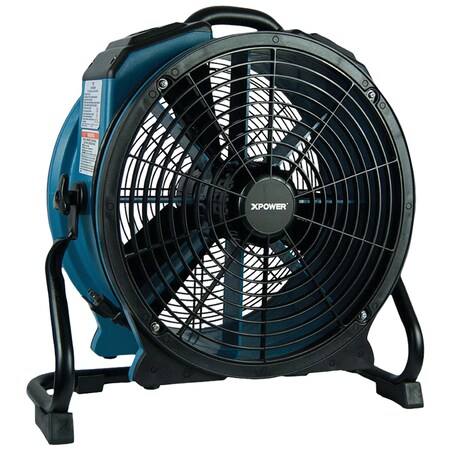 Xpower 1/3 HP, 3600 CFM, 2.8 Amps, Variable Speed Industrial Axial Air Mover with Power Outlets and 3-Hour Timer X-47ATR
